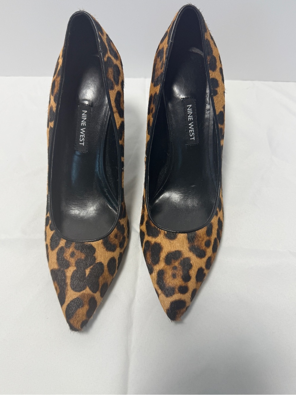 Nine West Leopard-Print Pointed Pumps - Brown/Black